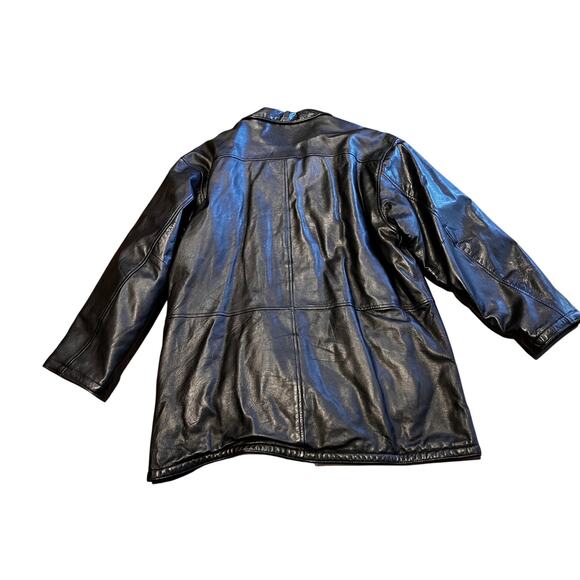 Ashworth Reversible Men's Lamb Leather Coat Jacket Black Suede Brown XL - Picture 4 of 13